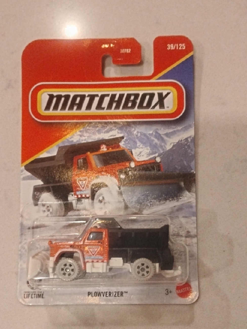 Mattel Matchbox Plowverizer Truck - Orange, Black, White